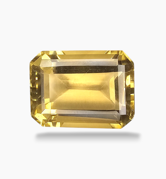 Natural Citrine Stone 7.88 Carats Emerald Cut Shape Size 14.2x10.1mm