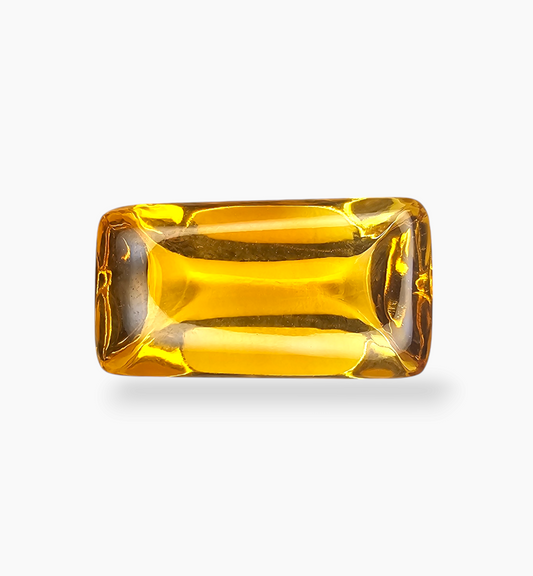 Natural Citrine Stone 18.47 Carats Cushion  Cabochon ( 21x11.5mm)