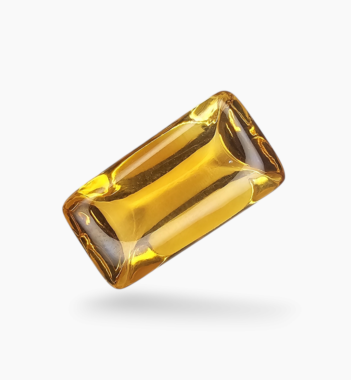 Natural Citrine Stone 18.47 Carats Cushion  Cabochon ( 21x11.5mm)