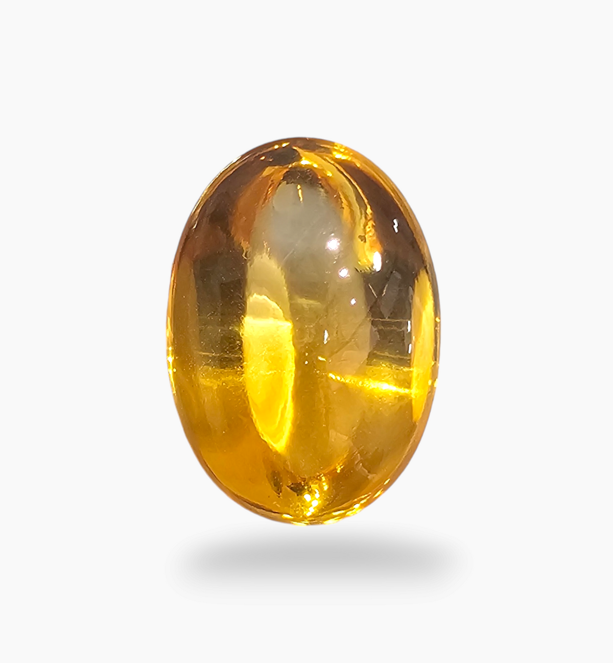 Natural Citrine Stone 18.76 Carats Oval  Cabochon Shape Size 22x14.7mm