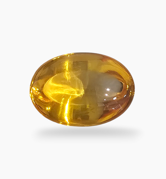 Natural Citrine Stone 18.76 Carats Oval  Cabochon Shape Size 22x14.7mm