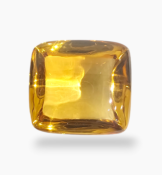 Natural Citrine Stone 18.96 Carats Cushion  Cabochon ( 17x15.8mm)