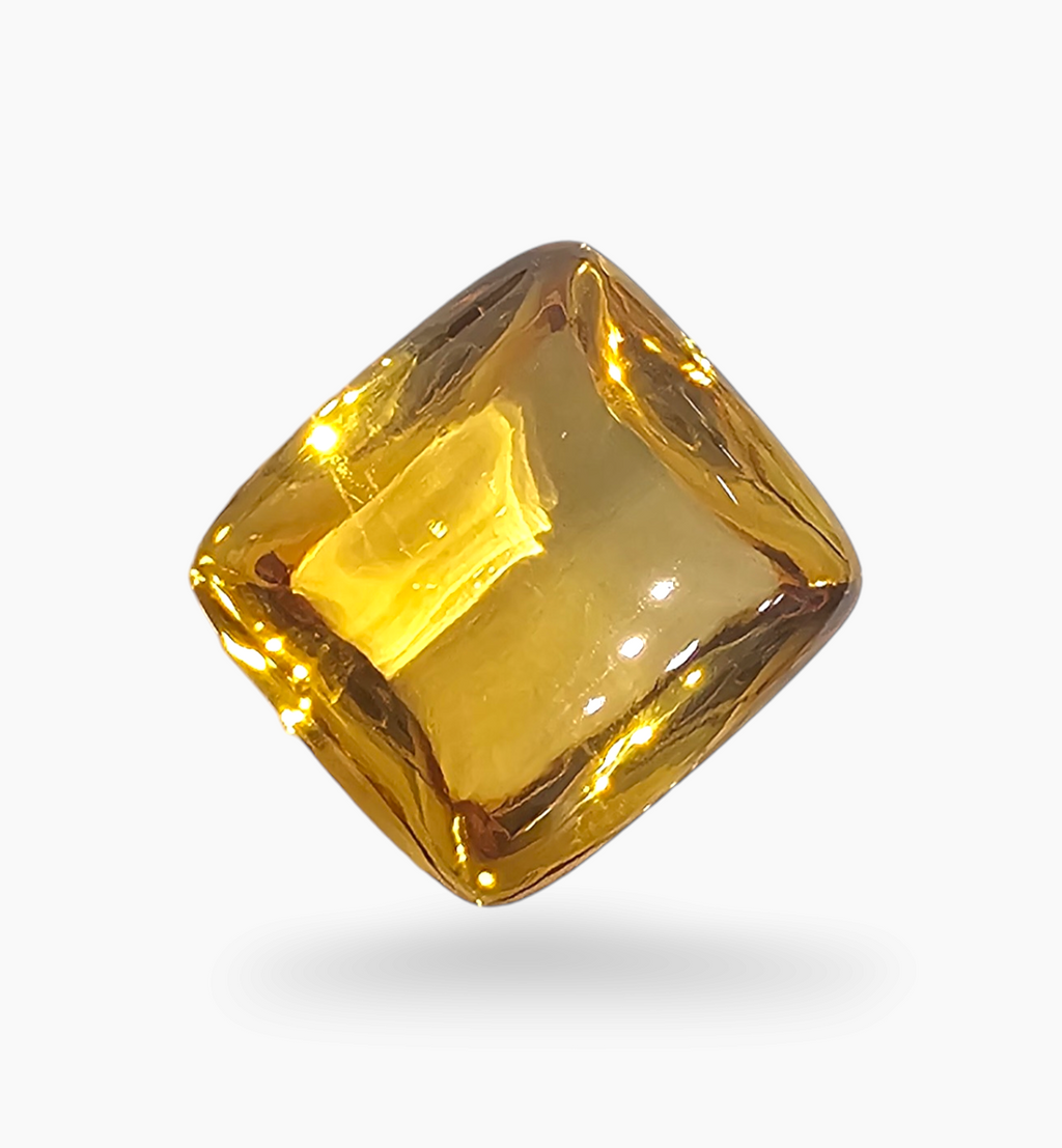 Natural Citrine Stone 18.96 Carats Cushion  Cabochon ( 17x15.8mm)