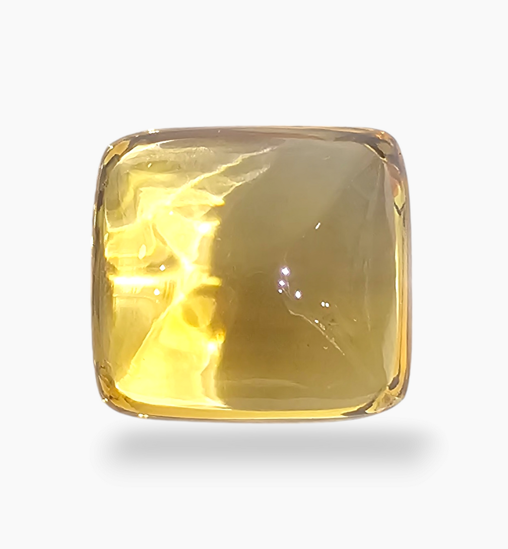 Natural Citrine Stone 18.96 Carats Cushion  Cabochon ( 17x15.8mm)