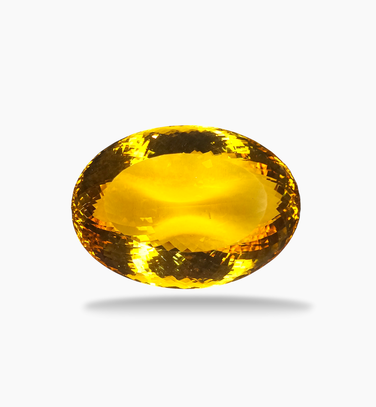 Natural Citrine Stone 188.36 Carats Oval Shape Size 43.40 x 30.97 x 22.86 mm