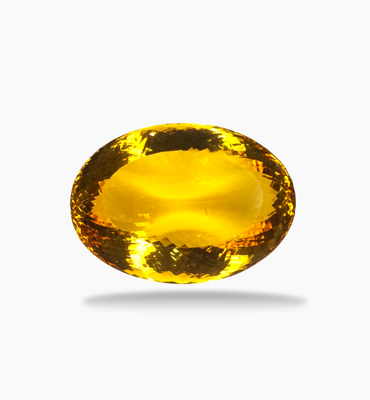 Natural Citrine Stone 188.38 Carats Oval Shape Size 40x30mm