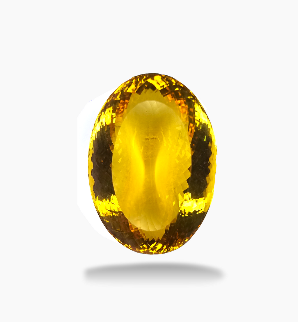 Natural Citrine Stone 188.36 Carats Oval Shape Size 43.40 x 30.97 x 22.86 mm