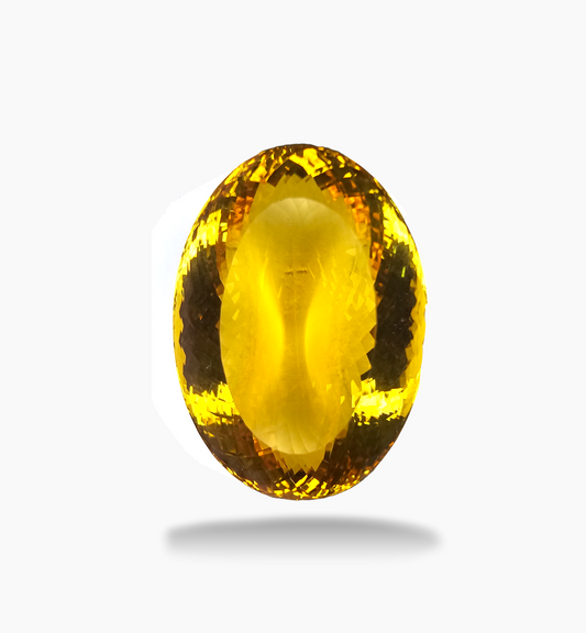 Natural Citrine Stone 188.38 Carats Oval Shape Size 40x30mm