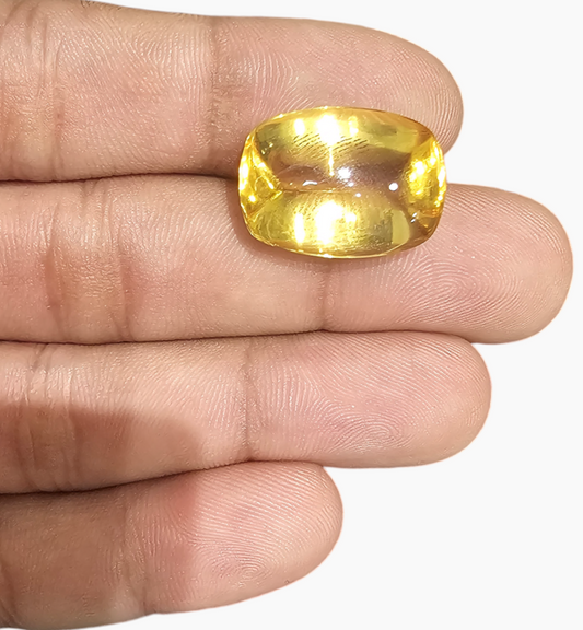 Natural Citrine Stone 19.45  Carats Cushion Cabochon ( 20x15mm)