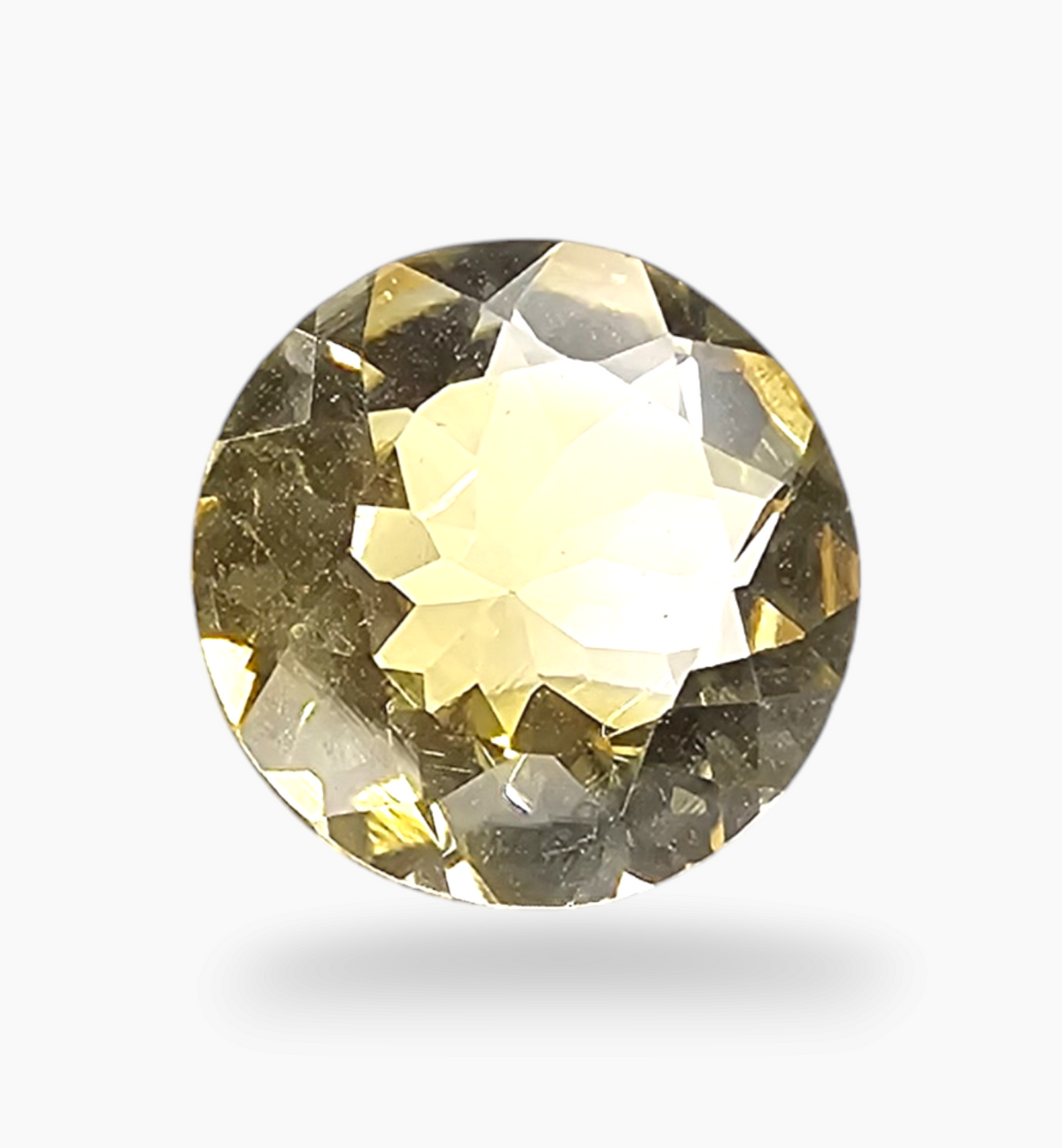 Natural Citrine Stone 2.07 Carats Round ( 9 mm ) timid