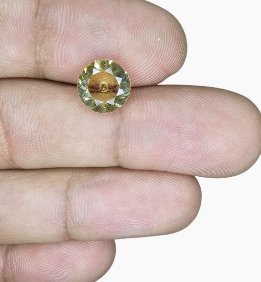 Natural Citrine Stone 2.07 Carats Round ( 9 mm ) timid