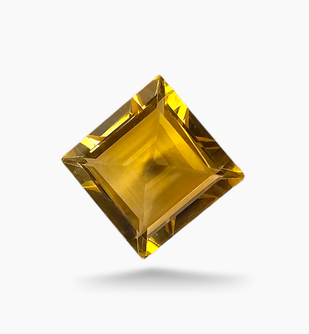 Natural Citrine Stone 2.10 Carats Princess Shape Size 8x8mm