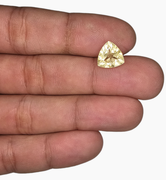 Natural Citrine Stone 2.76 Carats Trilliant Shape Size 10x10mm