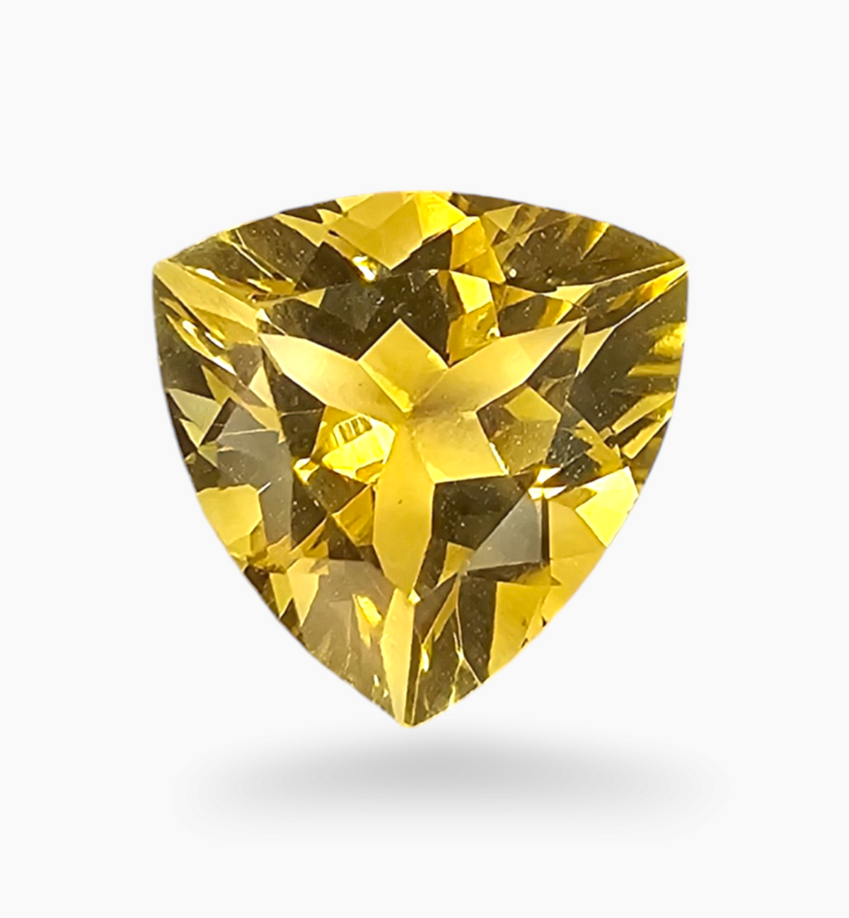 Natural Citrine Stone 2.93 Carats Trilliant Shape Size 10x10mm