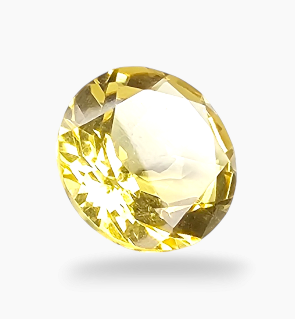 Natural Citrine Stone 2.93 Carats Round ( 10 mm) flourish