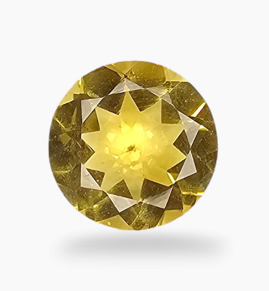 Natural Citrine Stone 2.93 Carats Round ( 10 mm) flourish