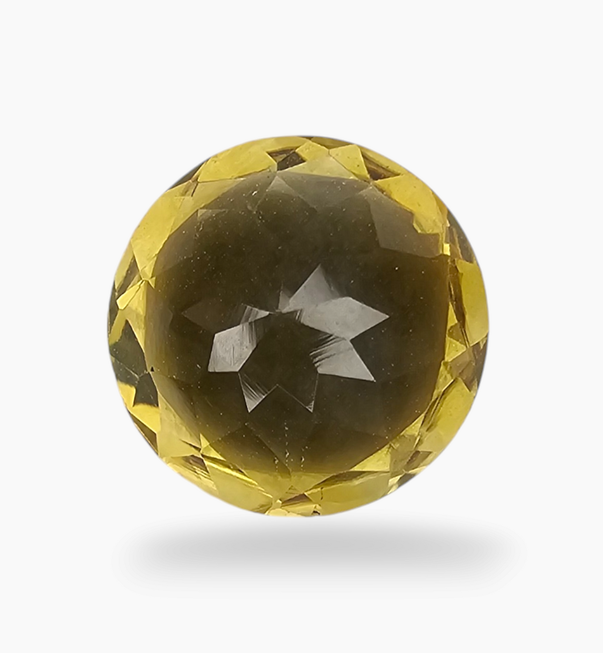 Natural Citrine Stone 2.98 Carats Round ( 10 mm) faint-hearted