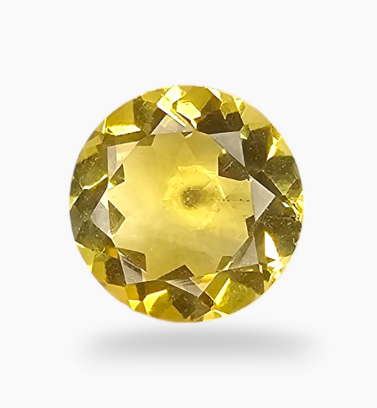 Natural Citrine Stone 2.98 Carats Round ( 10 mm) faint-hearted