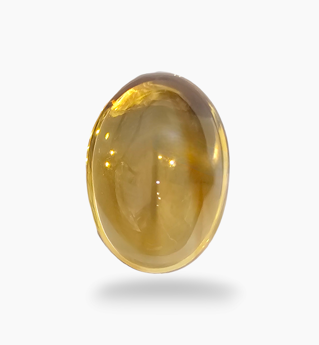 Natural Citrine Stone  20.41 Carats Oval  Cabochon Shape Size 20x14.5mm
