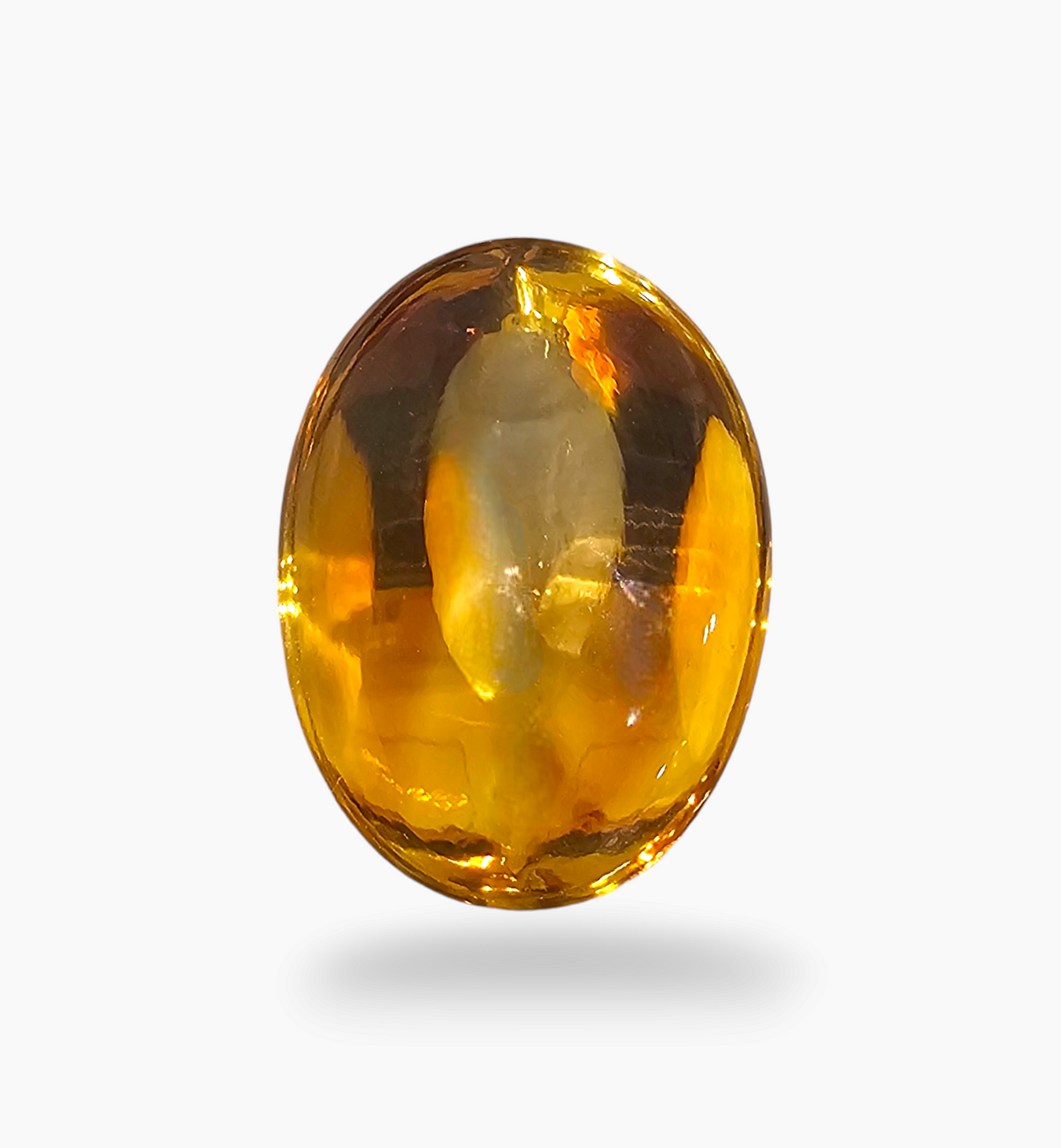 Natural Citrine Stone  20.41 Carats Oval  Cabochon Shape Size 20x14.5mm