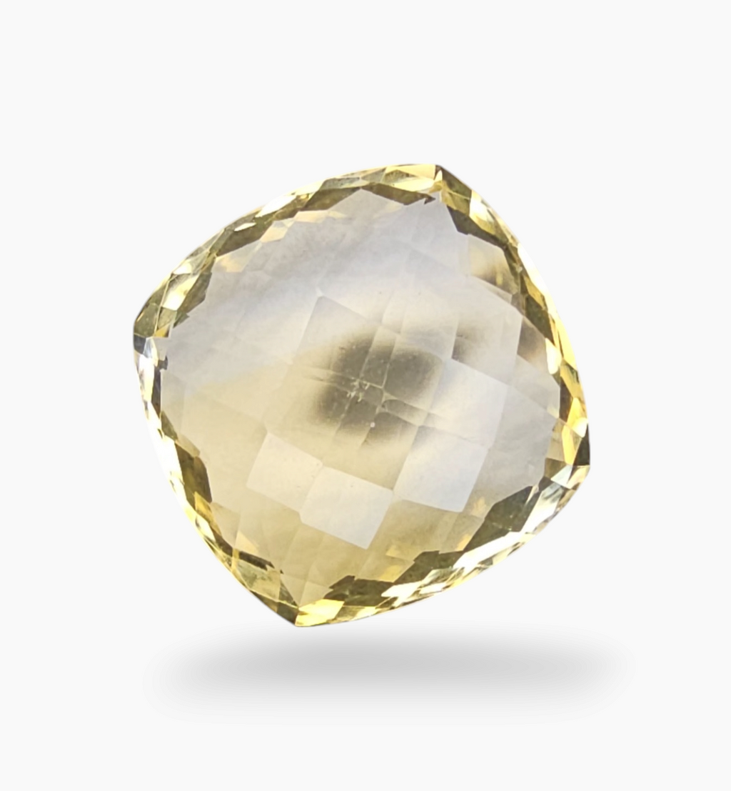 Natural Citrine Stone 21.37 Carats Cushion ( 18x18mm)  flaxen