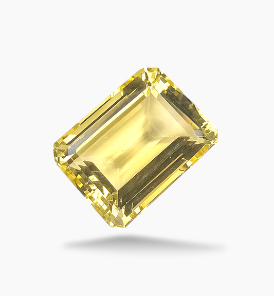 Natural Citrine Stone 22.22 Carats Emerald Cut Shape Size 19.5x14.8mm