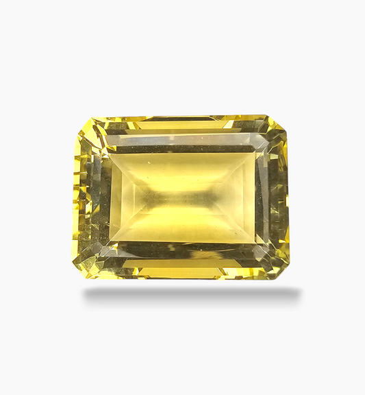 Natural Citrine Stone 22.22 Carats Emerald Cut Shape Size 19.5x14.8mm