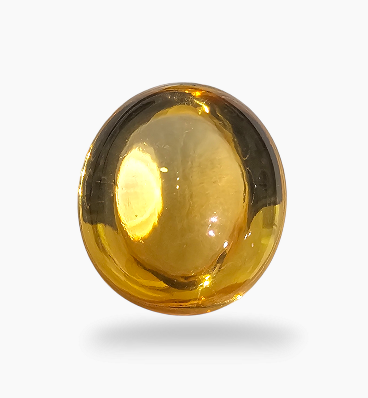 Natural Citrine Stone 22.31 Carats Oval Cabochon Shape Size 18x16mm