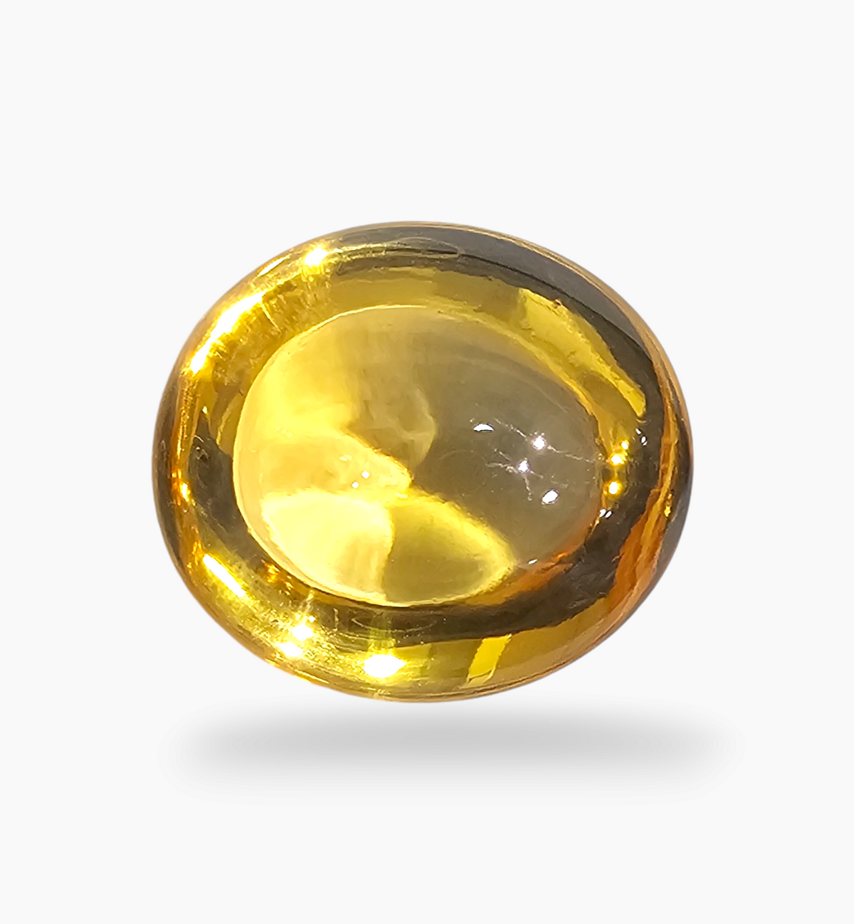 Natural Citrine Stone 22.31 Carats Oval Cabochon Shape Size 18x16mm