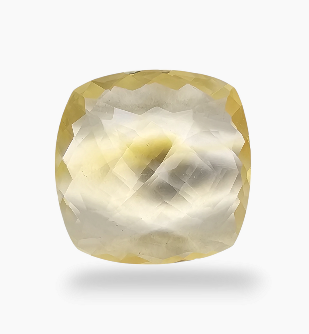 Natural Citrine Stone 22.34 Carats Cushion ( 20x20 mm )