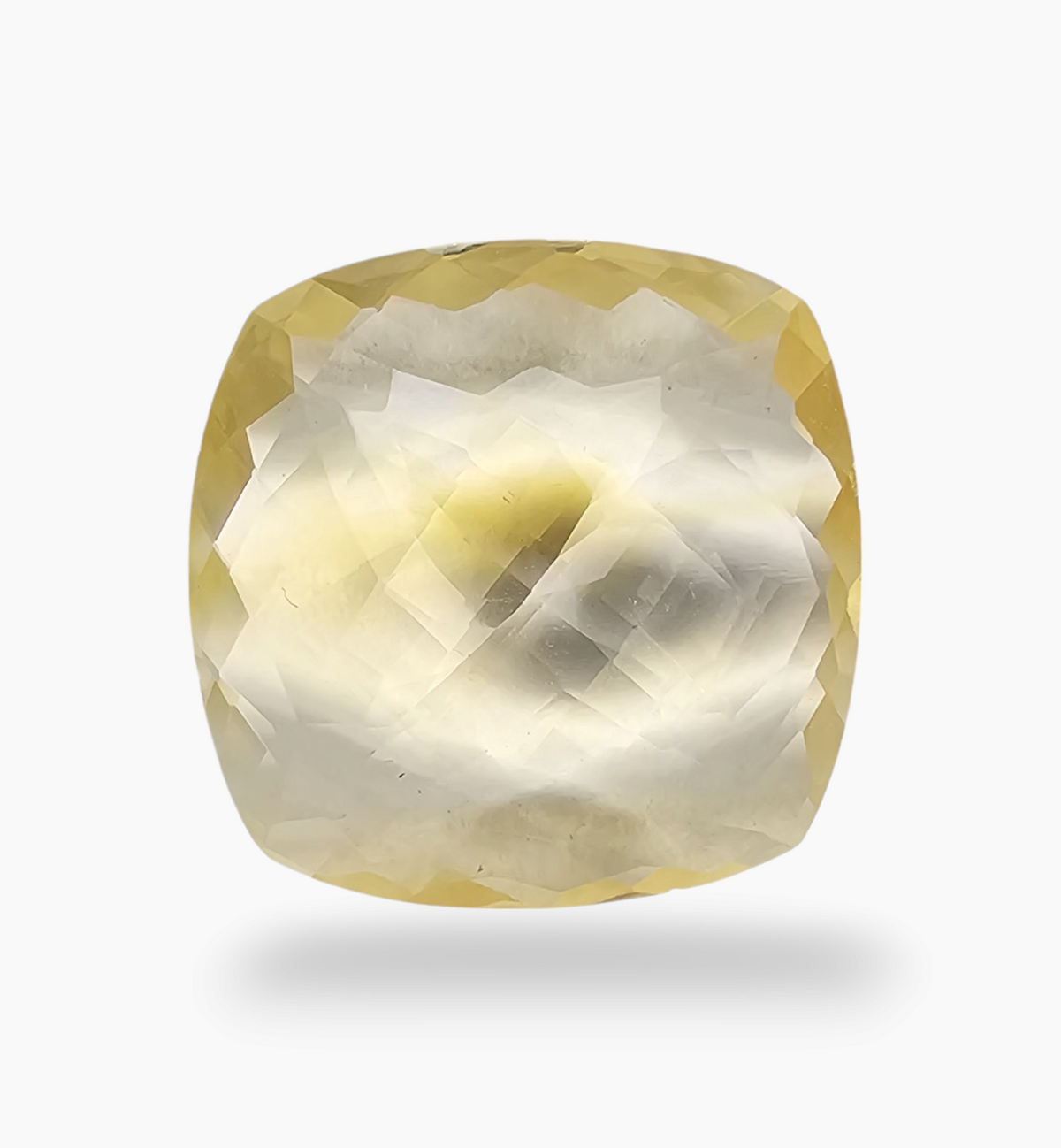 Natural Citrine Stone 22.34 Carats Cushion ( 20x20 mm )