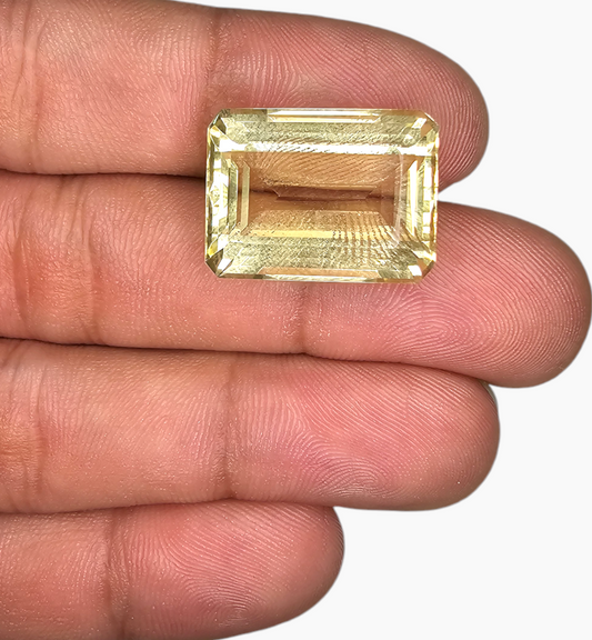 Natural Citrine Stone 23.35 Carats Emerald Cut Shape Size 20x15mm