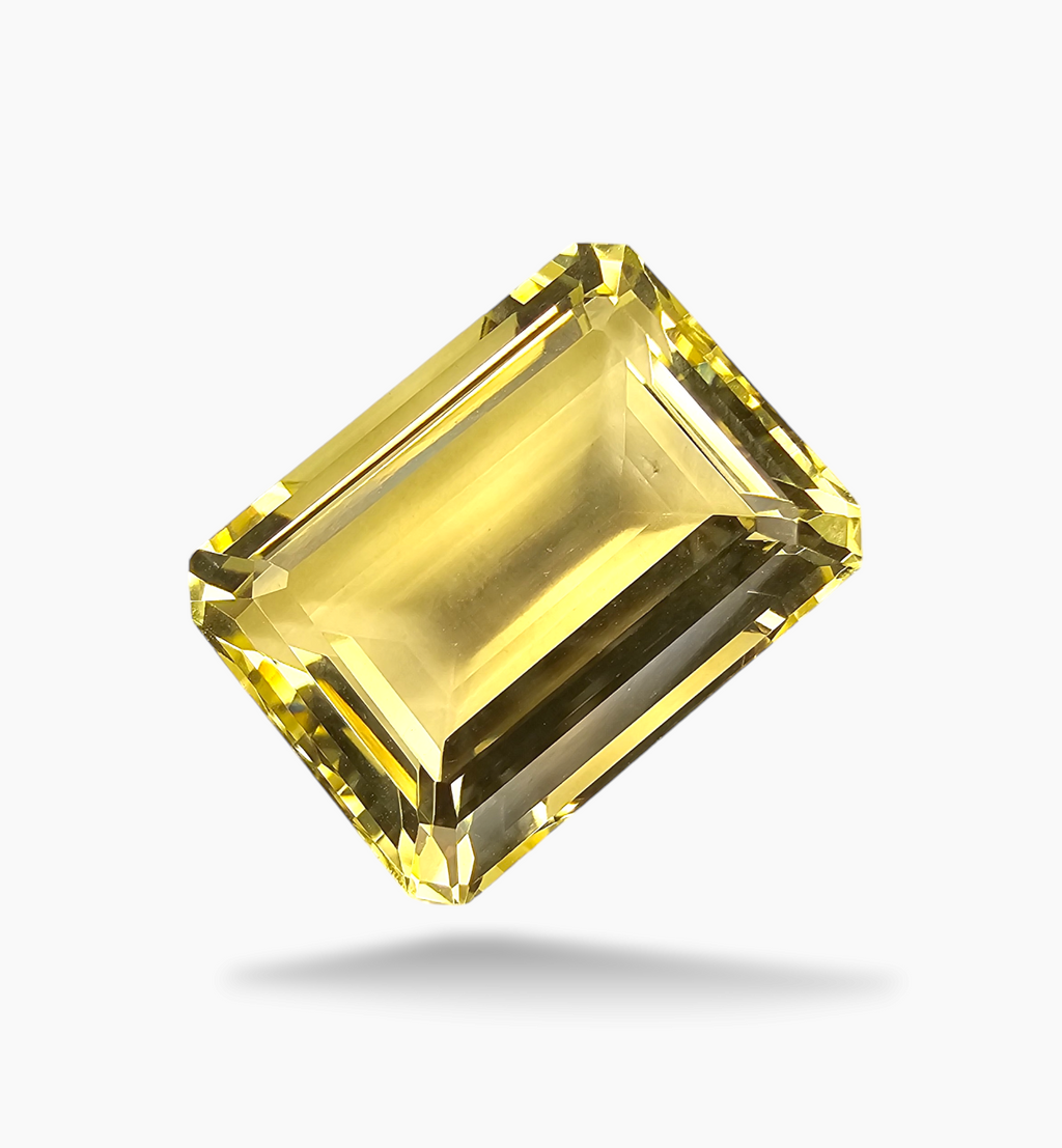 Natural Citrine Stone 23.35 Carats Emerald Cut Shape Size 20x15mm