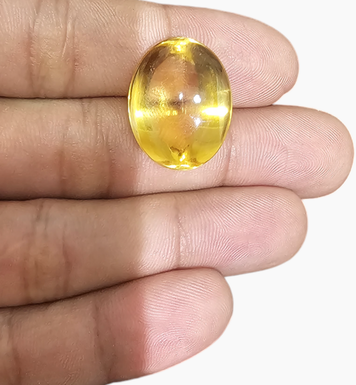 Natural Citrine Stone 23.38 Carats Oval Cabochon Shape Size 21x16.5mm