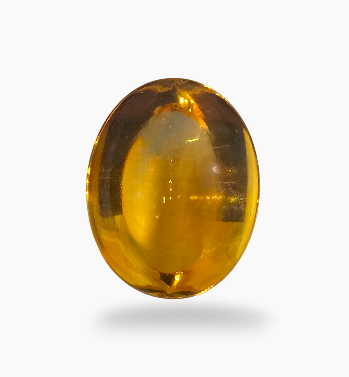 Natural Citrine Stone 23.38 Carats Oval Cabochon Shape Size 21x16.5mm