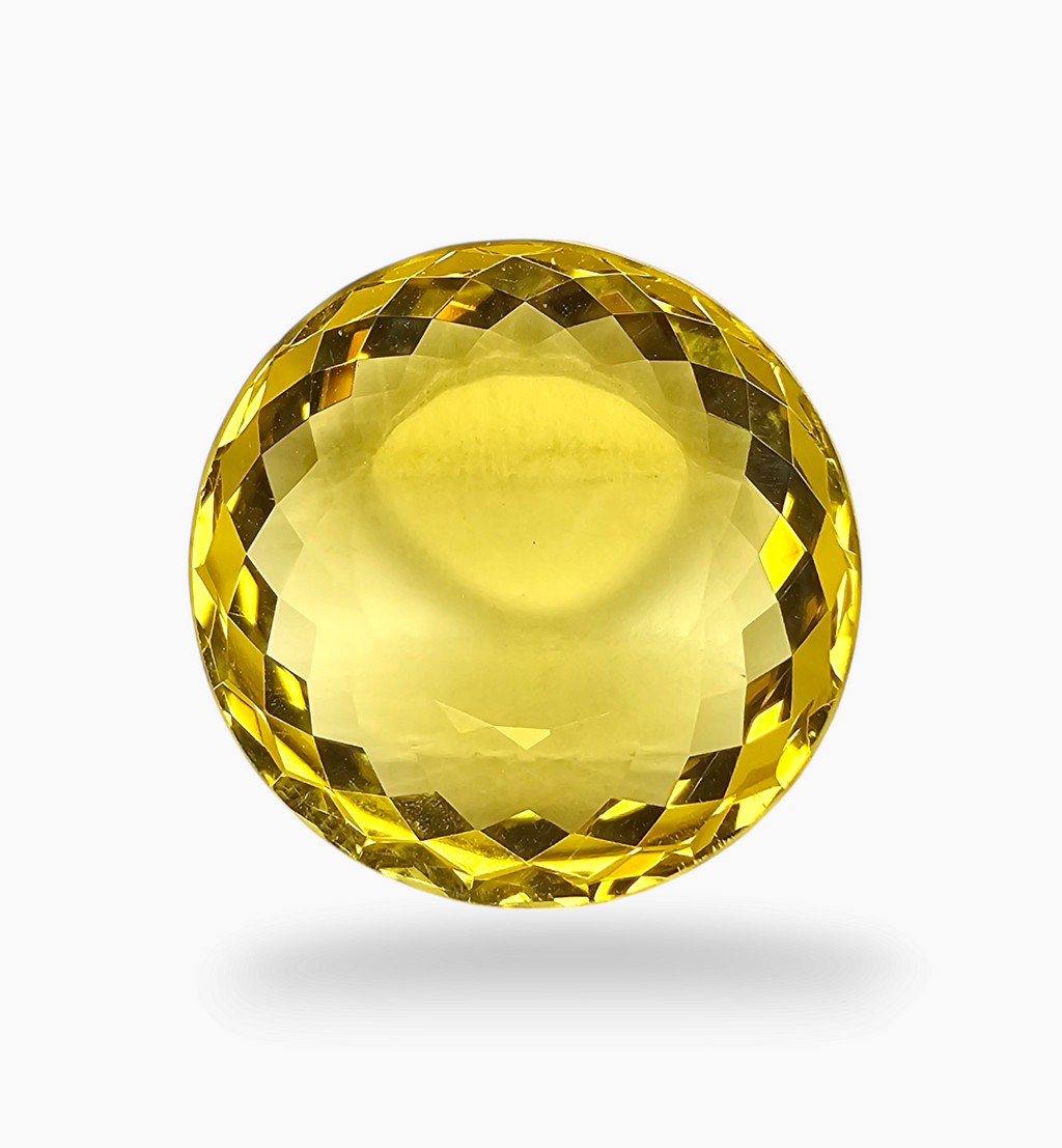 Natural Citrine Stone 24.11 Carats Round ( 20mm)