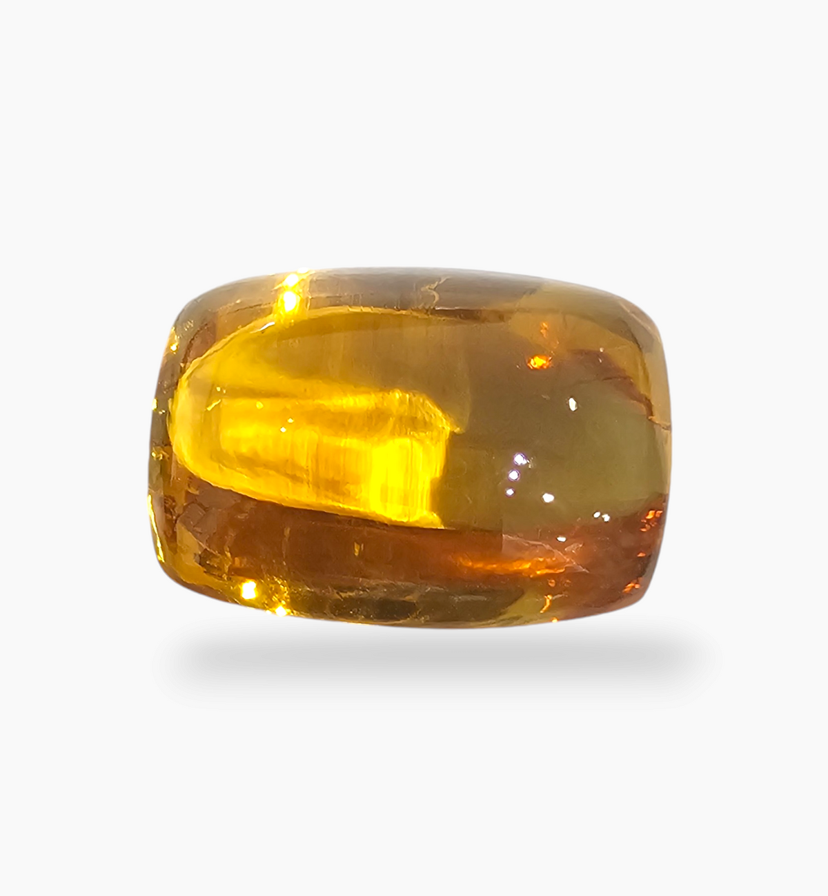 Natural Citrine Stone 25.39 Carats Cushion Cabochon ( 19.5x13.6mm)