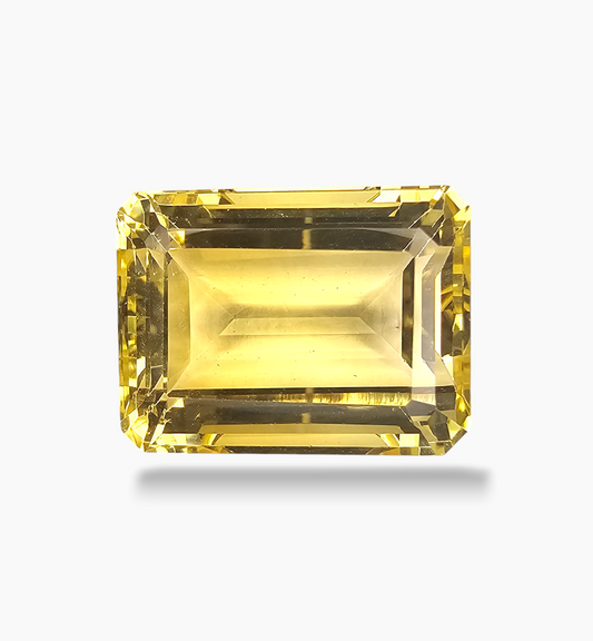 Natural Citrine Stone 25.57 Carats Emerald Cut Shape Size 20x15mm