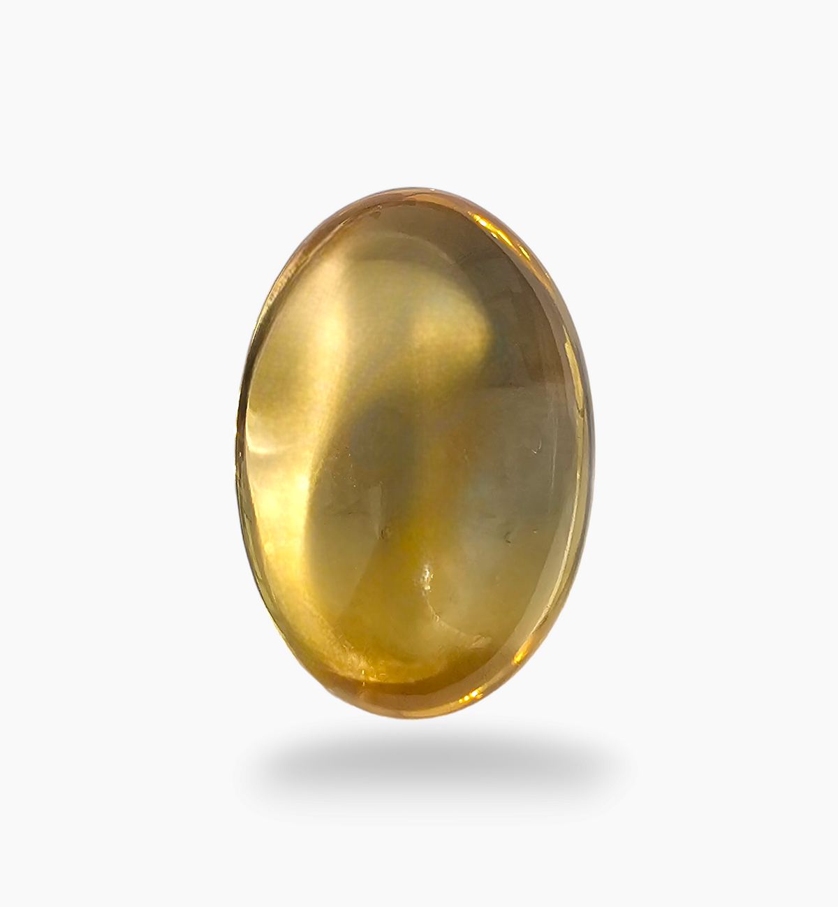 Natural Citrine Stone  25.57 Carats Oval Cabochon Shape Size 25x17.5mm