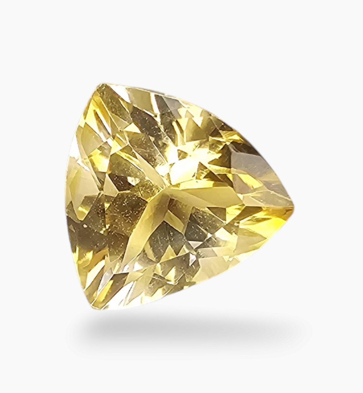 Natural Citrine Stone 3.11 Carats Trilliant Shape Size 10x10mm
