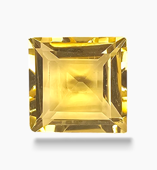 Natural Citrine Stone 3.15 Carats Pruncess Shape Size 9x9mm