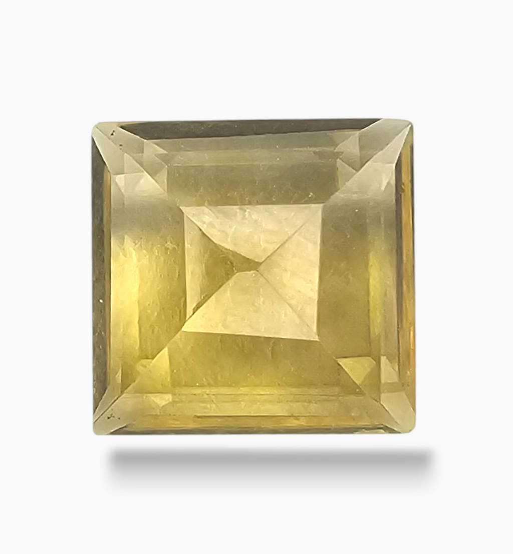 Natural Citrine Stone 3.15 Carats Pruncess Shape Size 9x9mm