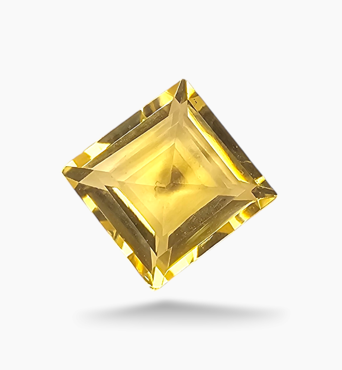 Natural Citrine Stone 3.15 Carats Pruncess Shape Size 9x9mm