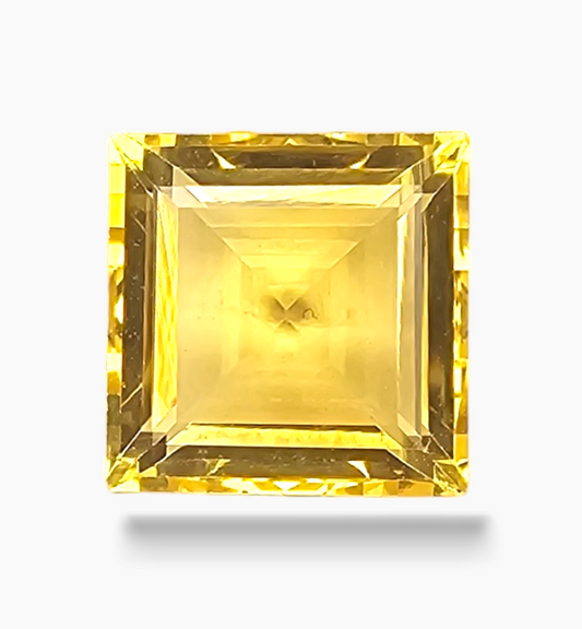 Natural Citrine Stone 3.33 Carats Pruncess Shape Size 9x9mm