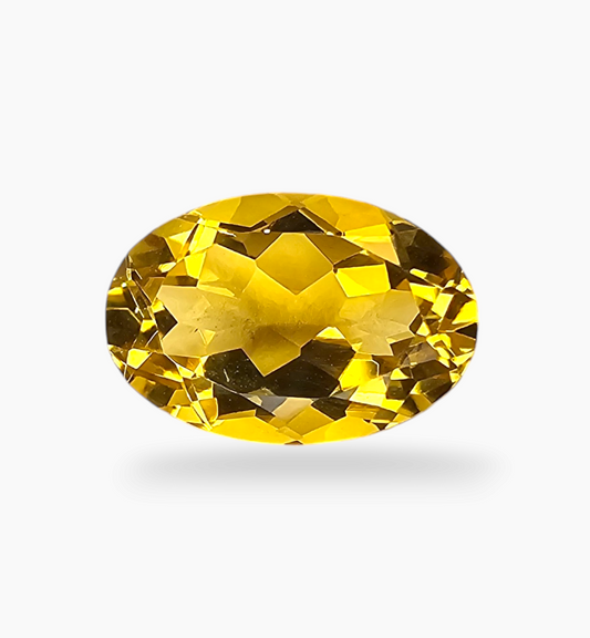 Natural Citrine Stone 3.43 Carats Oval Shape Size 12x8mm