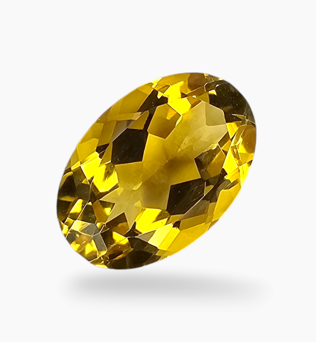 Natural Citrine Stone 3.43 Carats Oval Shape Size 12x8mm