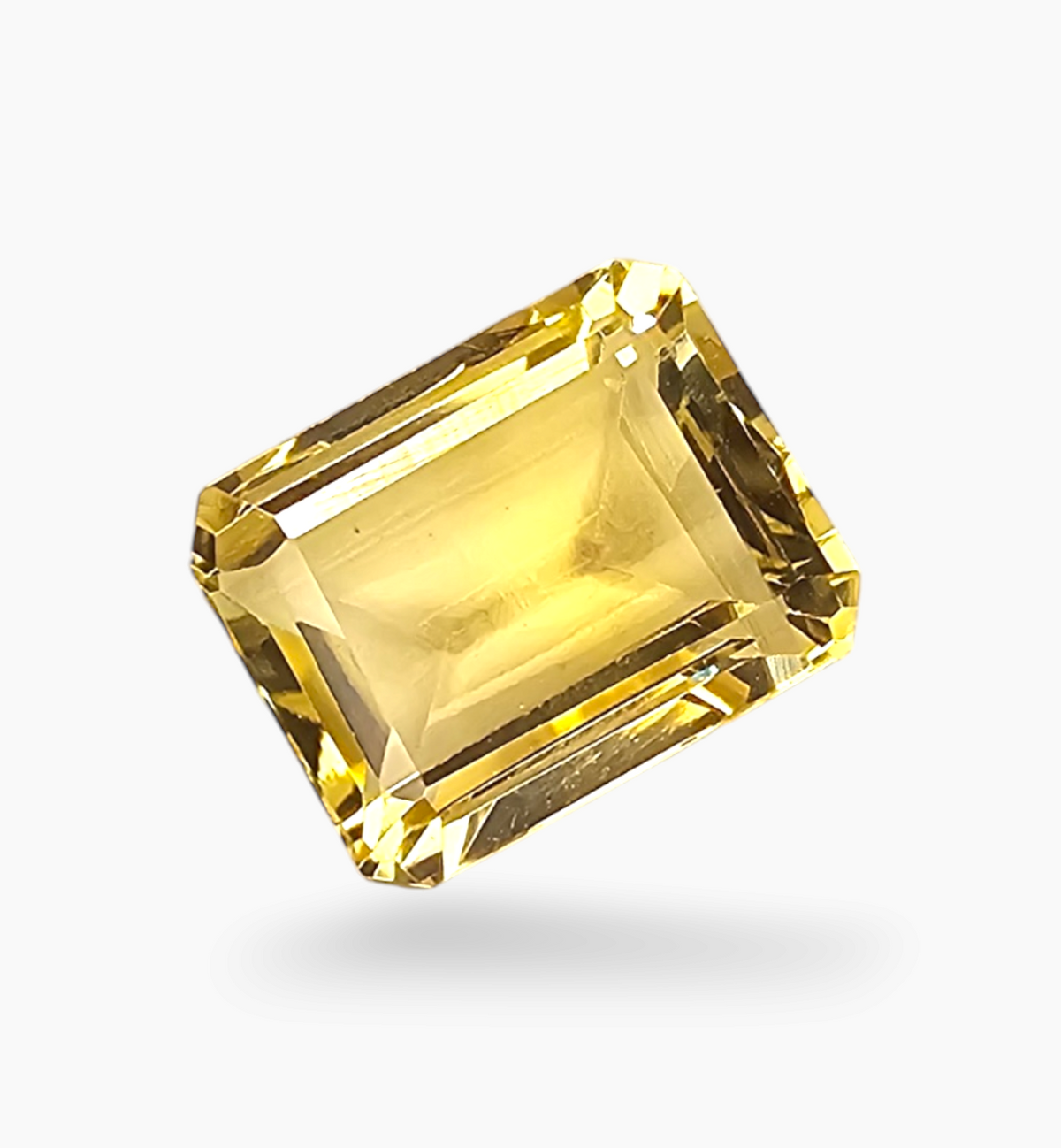 Natural Citrine Stone 3.47 Carats Emerald Cut Shape Size 10x8mm
