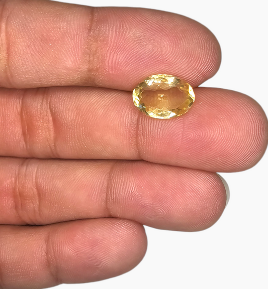 Natural Citrine Stone 3.59  Carats Oval Shape Size 12.5x9mm