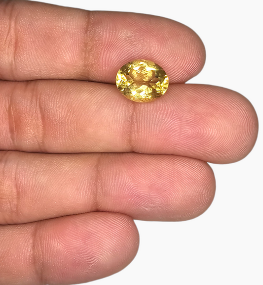 Natural Citrine Stone 3.66 Carats Oval Shape Size 11x9 mm