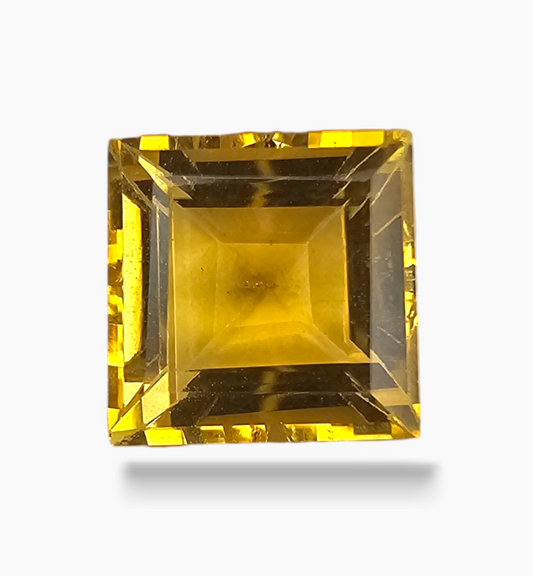 Natural Citrine Stone 3.71 Carats Princess Shape Size 9x9mm